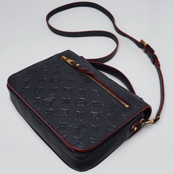 Louis Vuitton Marine Rouge Monogram Empreinte Leather Pochette Metis Bag - Picture 3 of 12